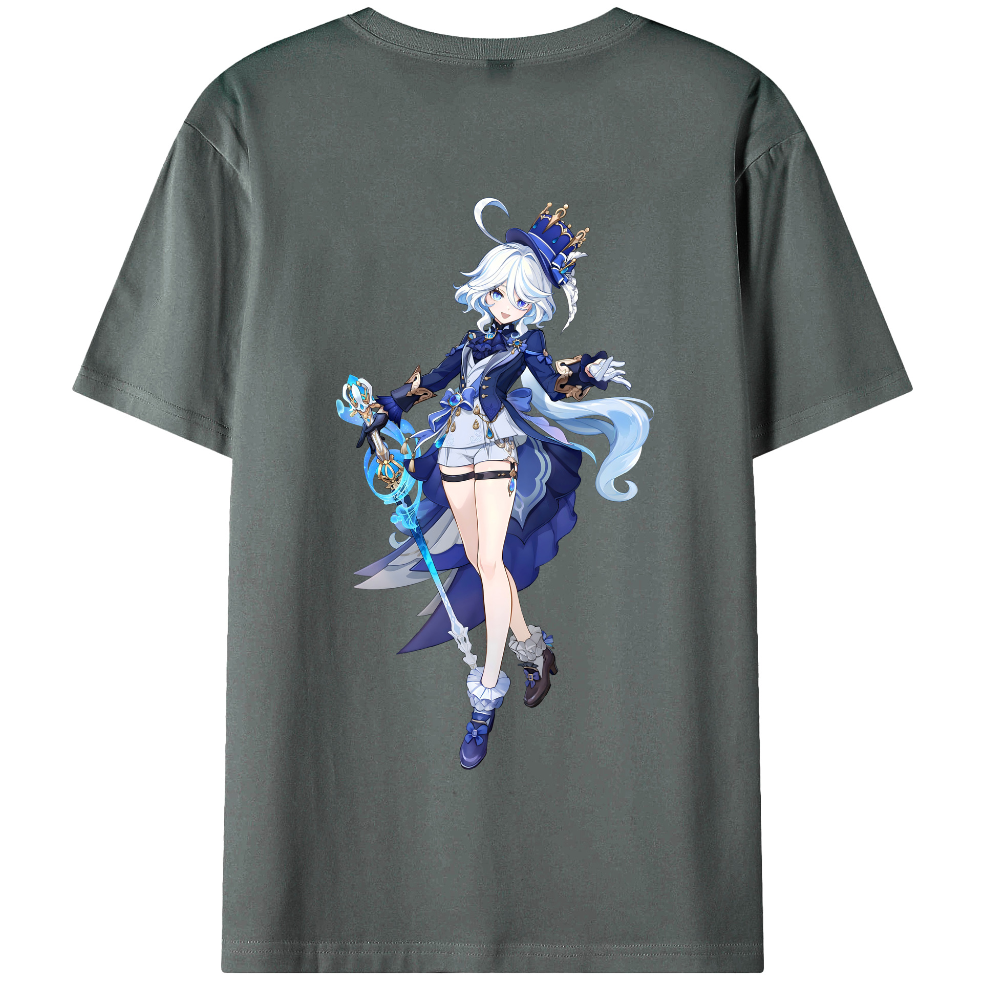 げんし神 フリーナ genshin Furina 綿100％半袖Tシャツ（背面プリント）